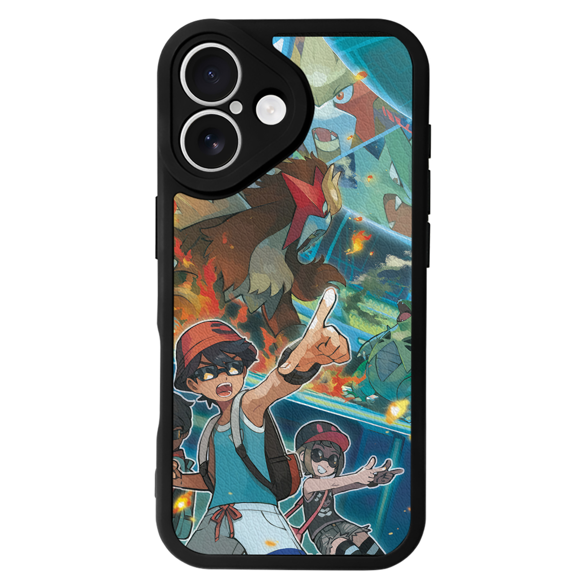 （画像用） ポケットモンスター Pokémon 【iPhone 16シリーズ対応】シリコンスマホケース（レザー調） 材質：シリコン